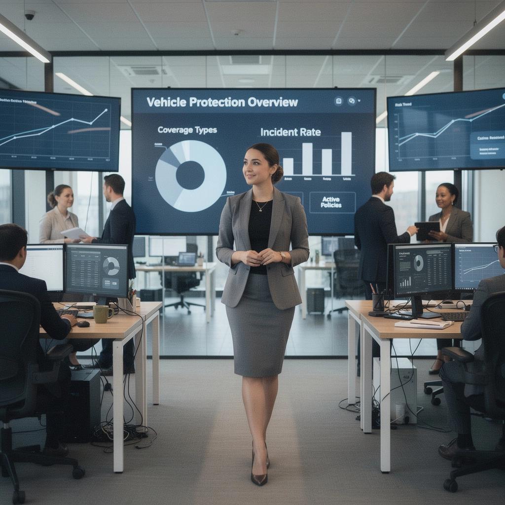 Семья, обсуждающая варианты страхования автомобиля в уютной обстановке.